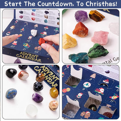 Christmas Advent Calendar 2025 Blind Box 24 Pieces Gemstone