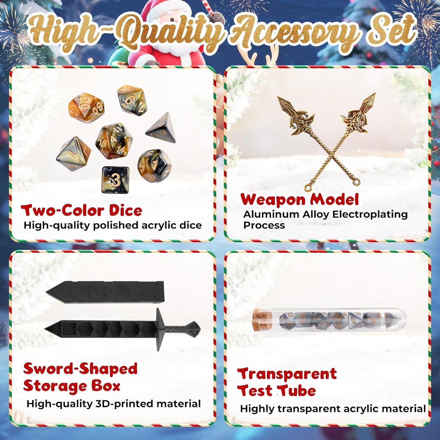 Christmas Advent Calendar 2025 Mystery Dice Set Role Playing Game