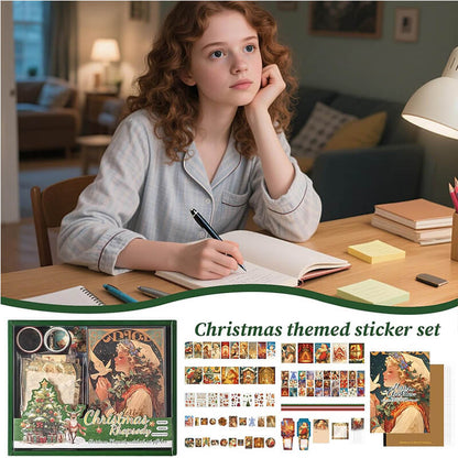Christmas Scrapbook Stickers Set Decals Sticky Notes