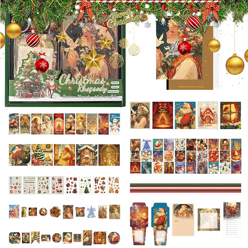 Christmas Scrapbook Stickers Set Decals Sticky Notes