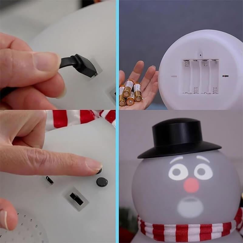 Talking Snowman LED Toy with Speaker and USB Charging