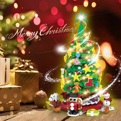 Advent Calendar Christmas Tree Building Block Set 24 Pieces Light Kit