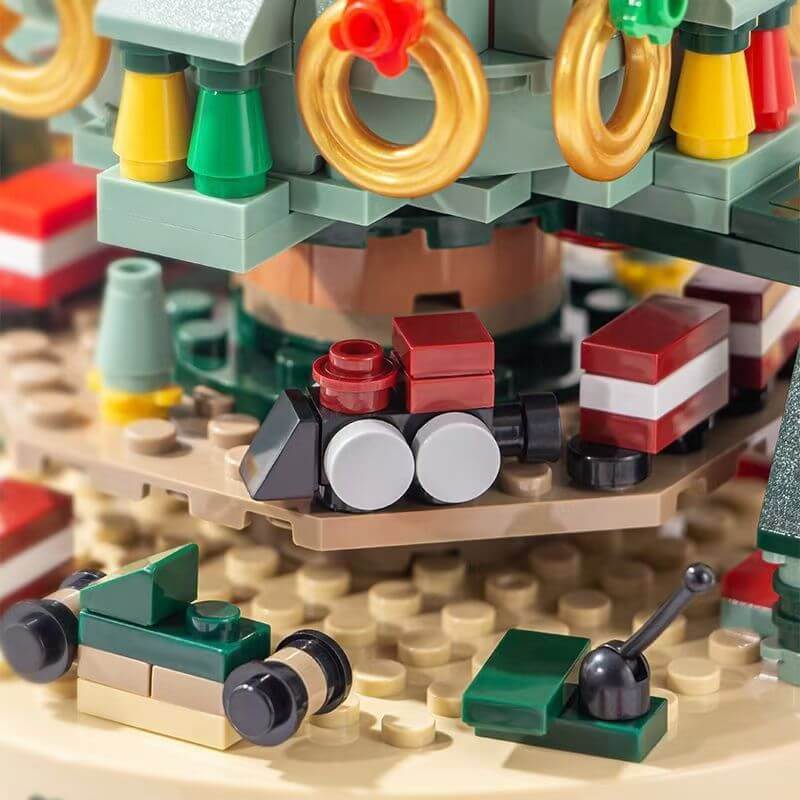 Christmas Tree Building Blocks Set Music Box LED Light
