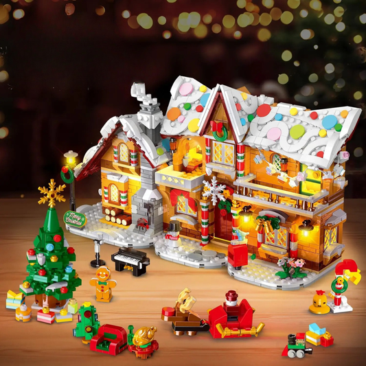 Gingerbread House Building Set with LED Lights