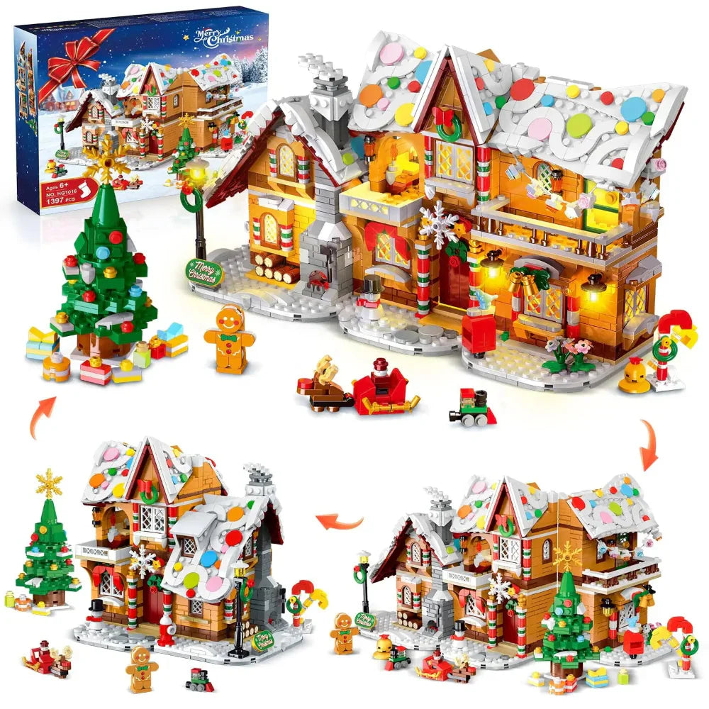 Gingerbread House Building Set with LED Lights