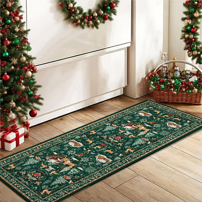 Reindeer Pattern Indoor Runner Rug Hallway Mat
