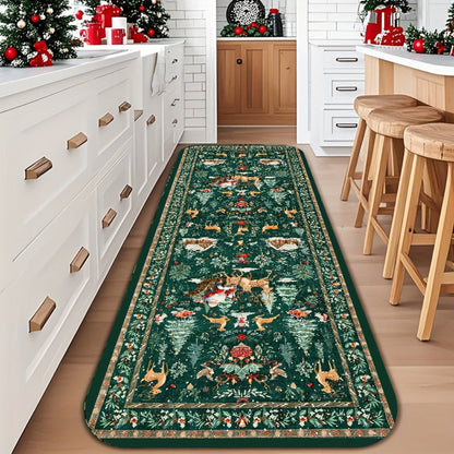 Reindeer Pattern Indoor Runner Rug Hallway Mat