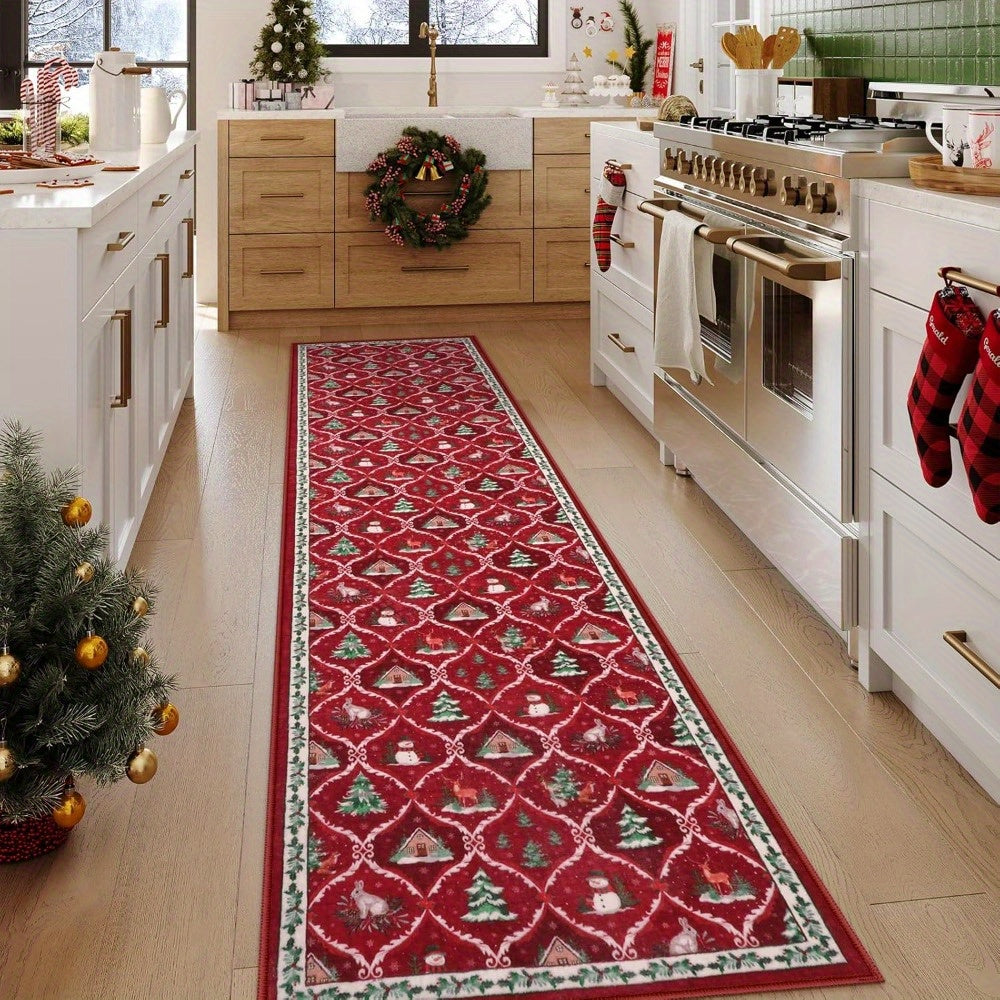 Christmas Runner Rug Holiday Carpet
