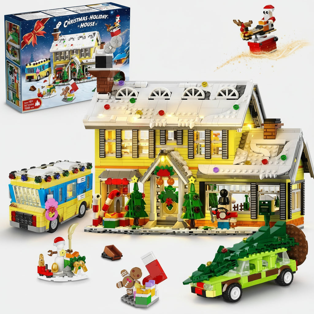 Christmas Village Building Set with Lights Toy