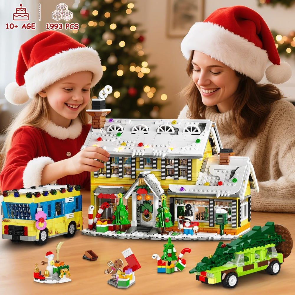 Christmas Village Building Set with Lights Toy