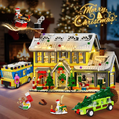 Christmas Village Building Set with Lights Toy