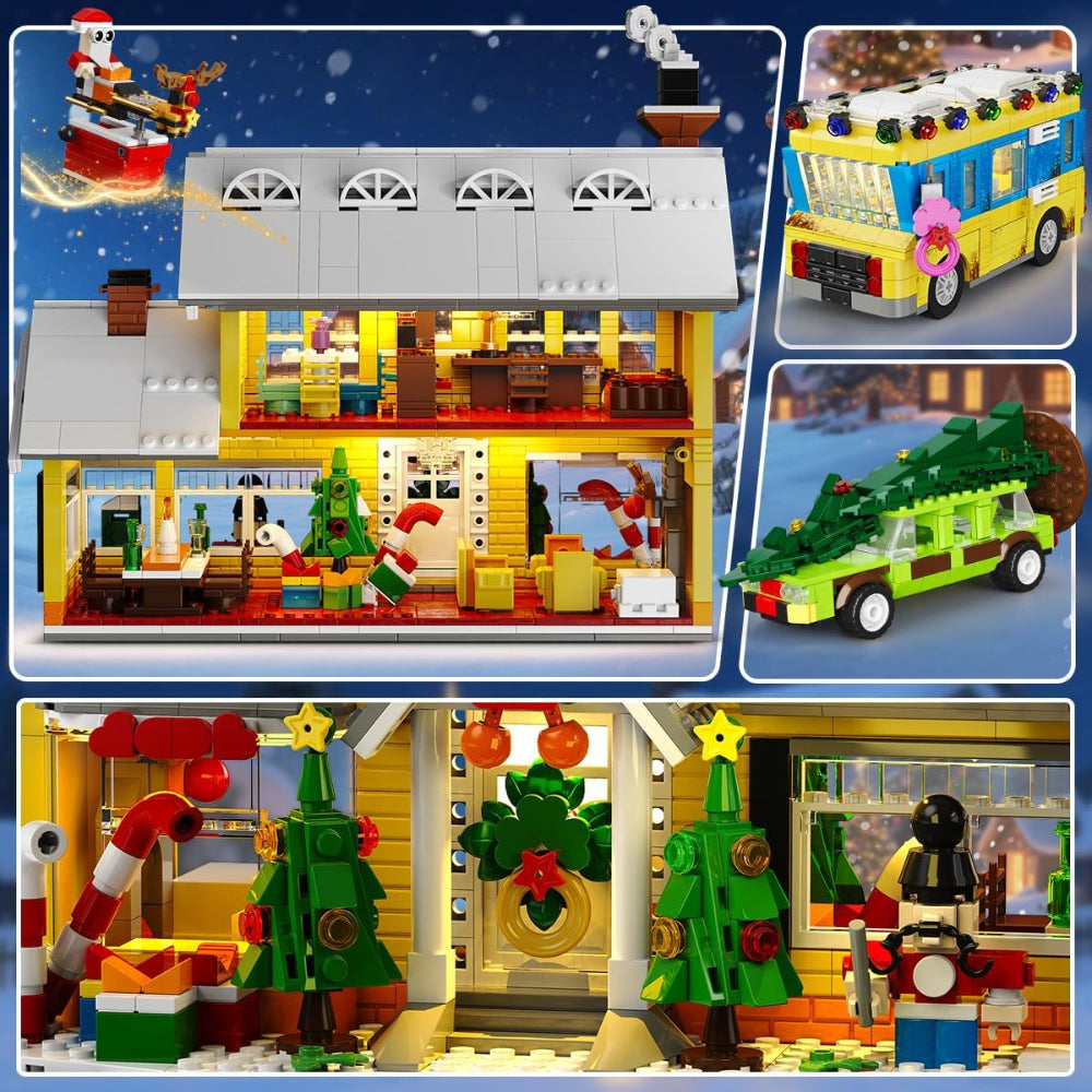 Christmas Village Building Set with Lights Toy