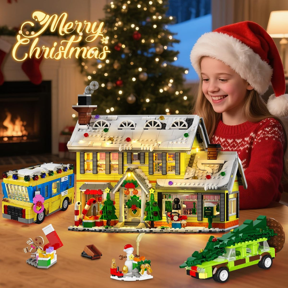 Christmas Village Building Set with Lights Toy