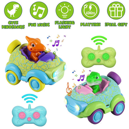 Dinosaur Remote Control Car RC Rechargeable Battery Light Music