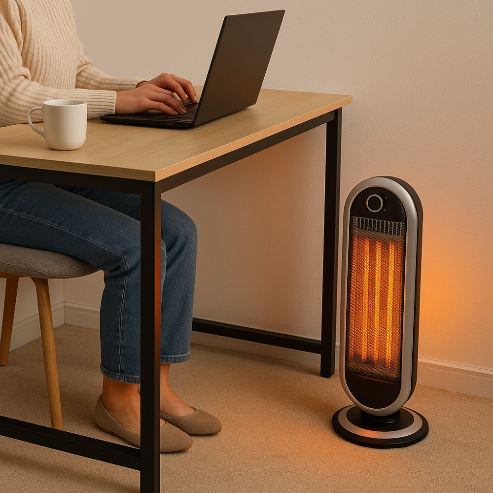 Electric Oscillating Space Heater Large Room Energy Efficient