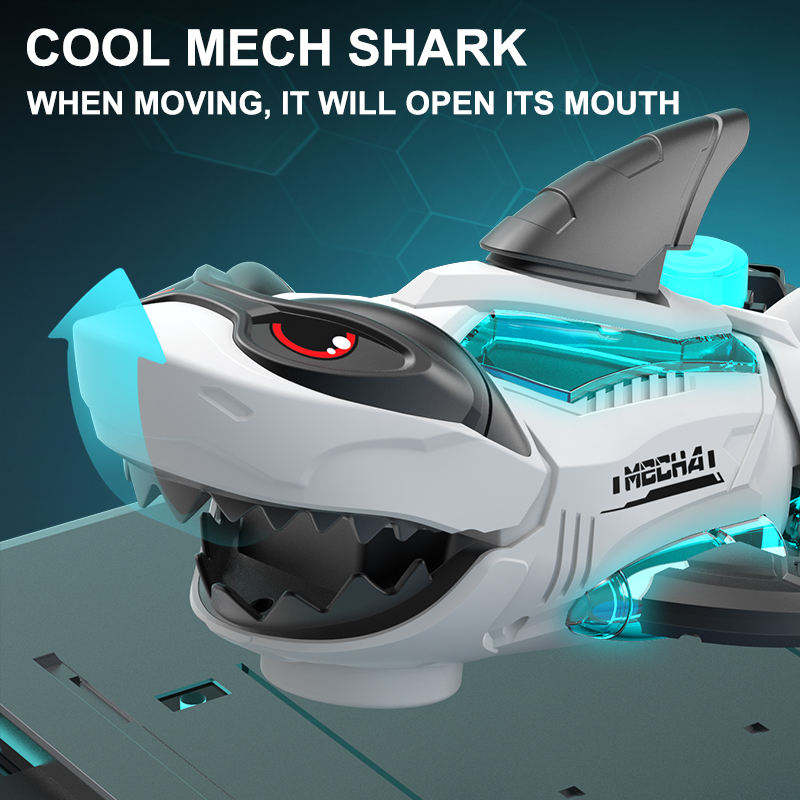 Electric Shark Toy Mechanical Shark with Light and Music