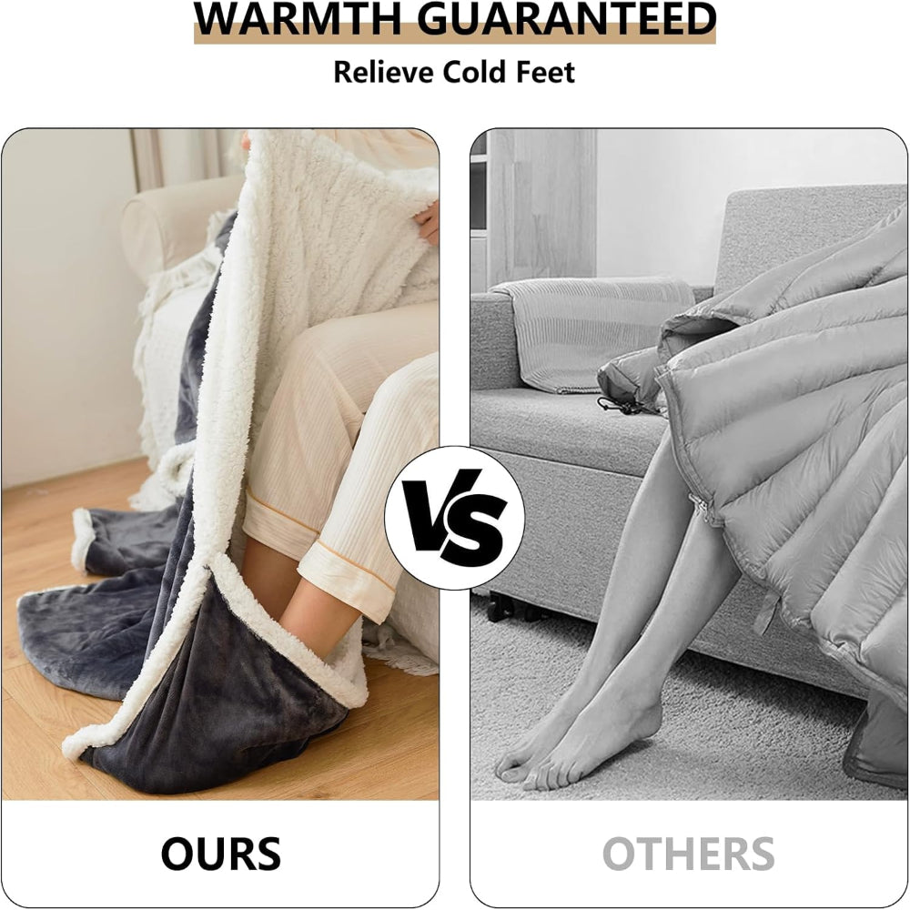 Heated Electric Blanket Throw Sleeves with Temperature Control