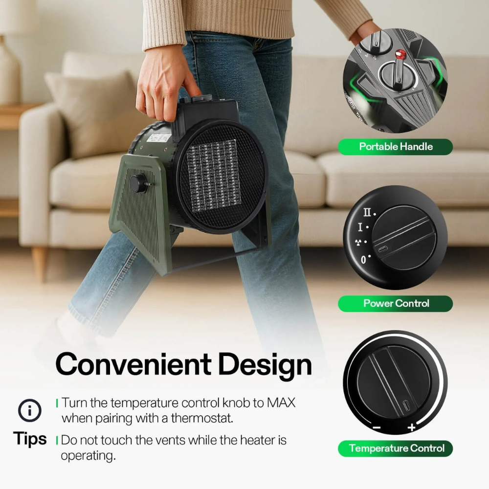 Adjustable Thermostat Space Heater