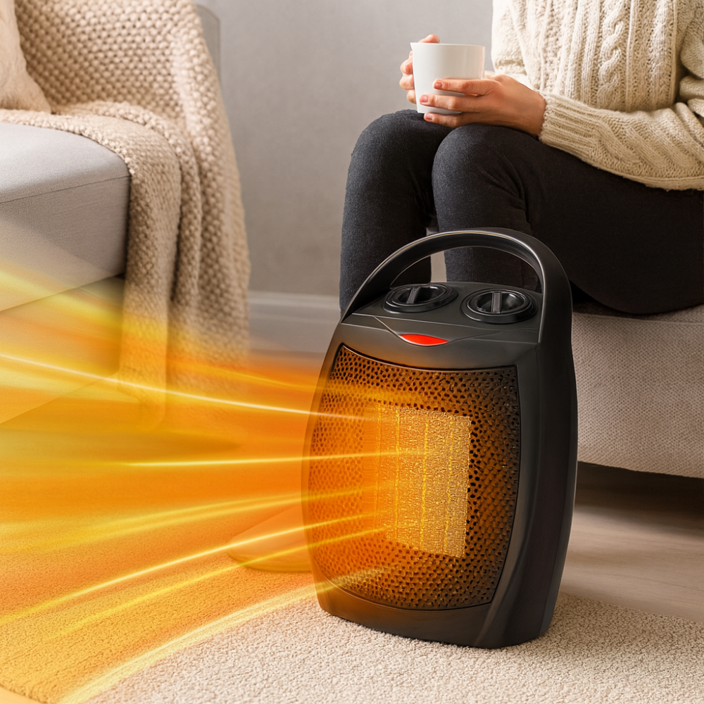 Indoor Space Heater with Temperature Sensor Adjustable