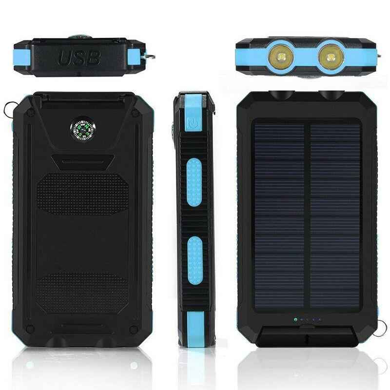 50000mAh Waterproof Power Bank Dual USB with Flashlight