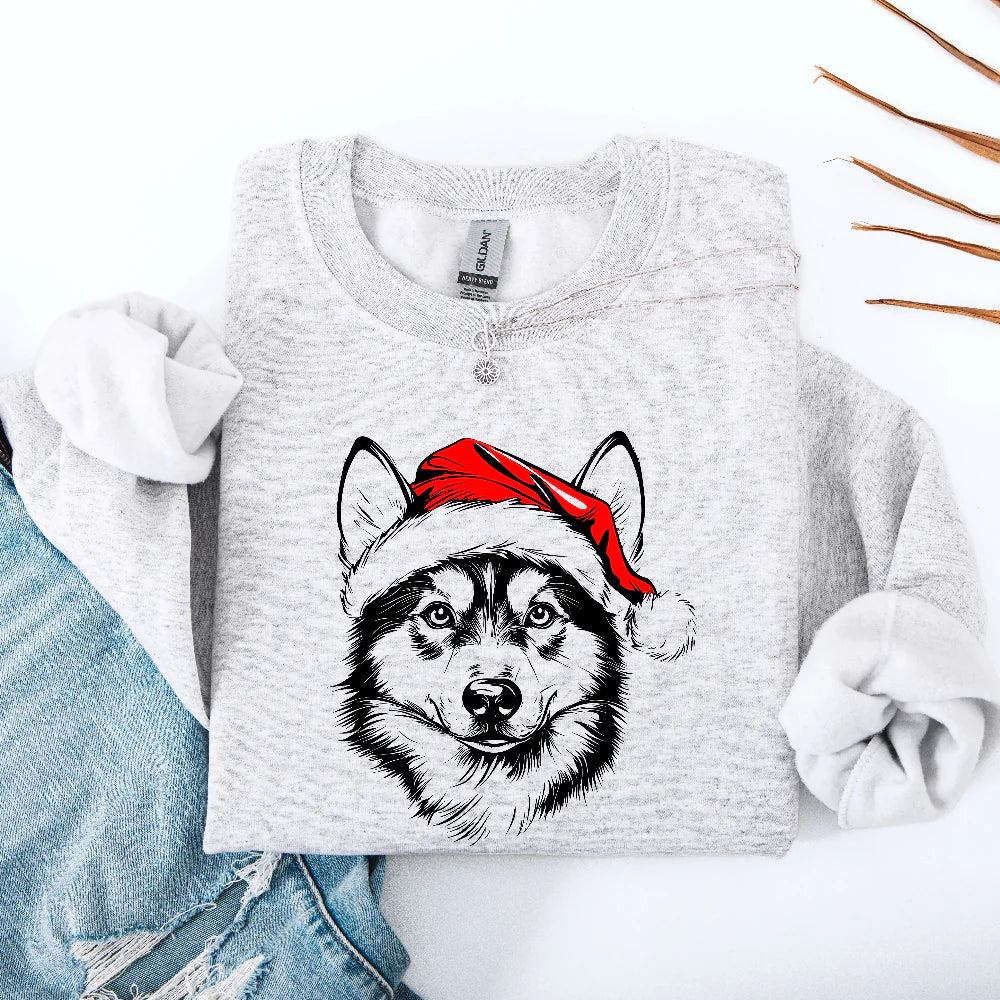 Unisex Christmas Sweater Husky Dog Gift