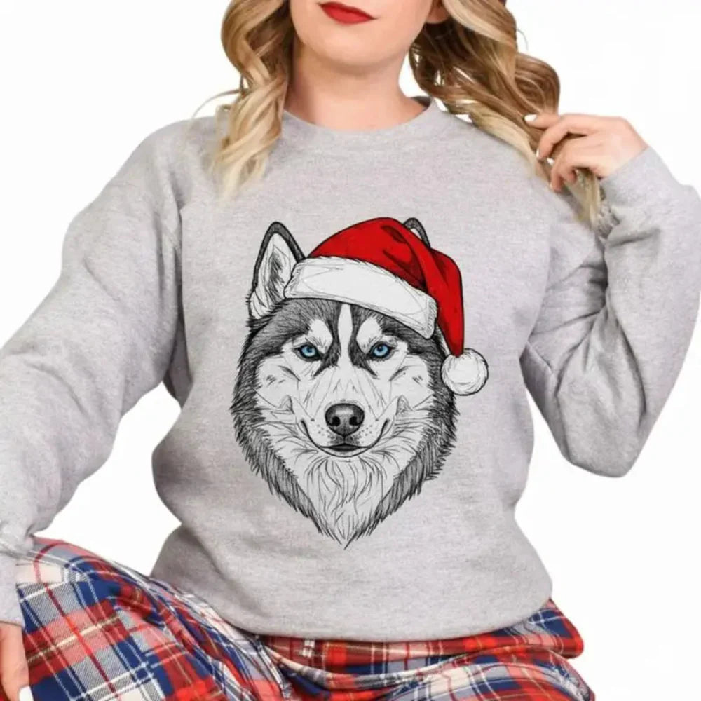 Unisex Christmas Sweater Husky Dog Gift