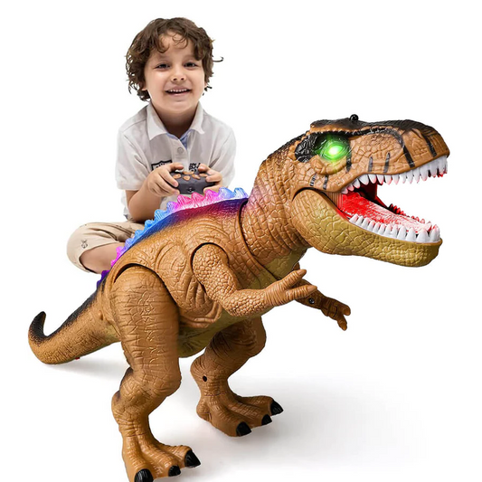 Remote Control Walking Dinosaur Toy with Roaring LED Lights