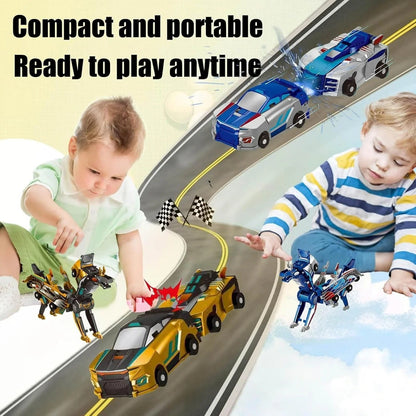Kids 2-in-1 Transformer Car Dinosaur Magnetic Toy Set
