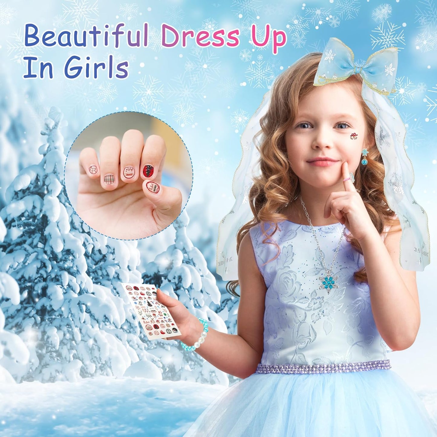 Kids Advent Calendar Princess Jewelry Set Blind Box