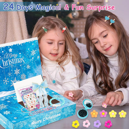 Kids Advent Calendar Princess Jewelry Set Blind Box