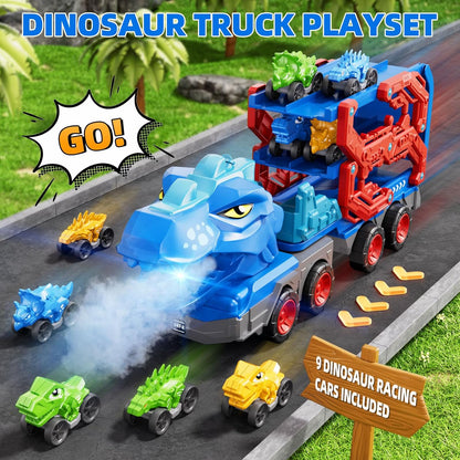 Dinosaur Truck Toy Set with Dino Cars and Track