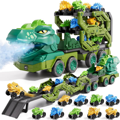 Dinosaur Truck Toy Set with Dino Cars and Track