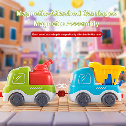 Electric Train Set with Track, Lights, and Sound