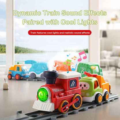 Electric Train Set with Track, Lights, and Sound