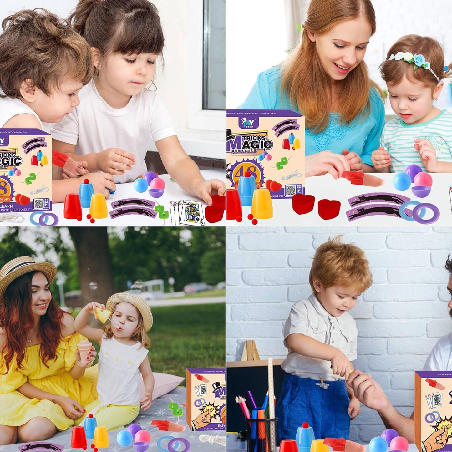 Kids Magic Kit with Magician Costume and Tutorial Videos