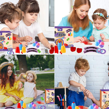 Kids Magic Kit with Magician Costume and Tutorial Videos