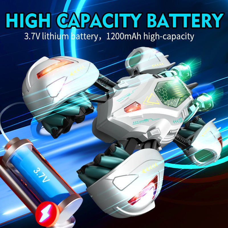 Kids Remote Control Stunt Car 360 Rotation 4WD Robot Vehicle
