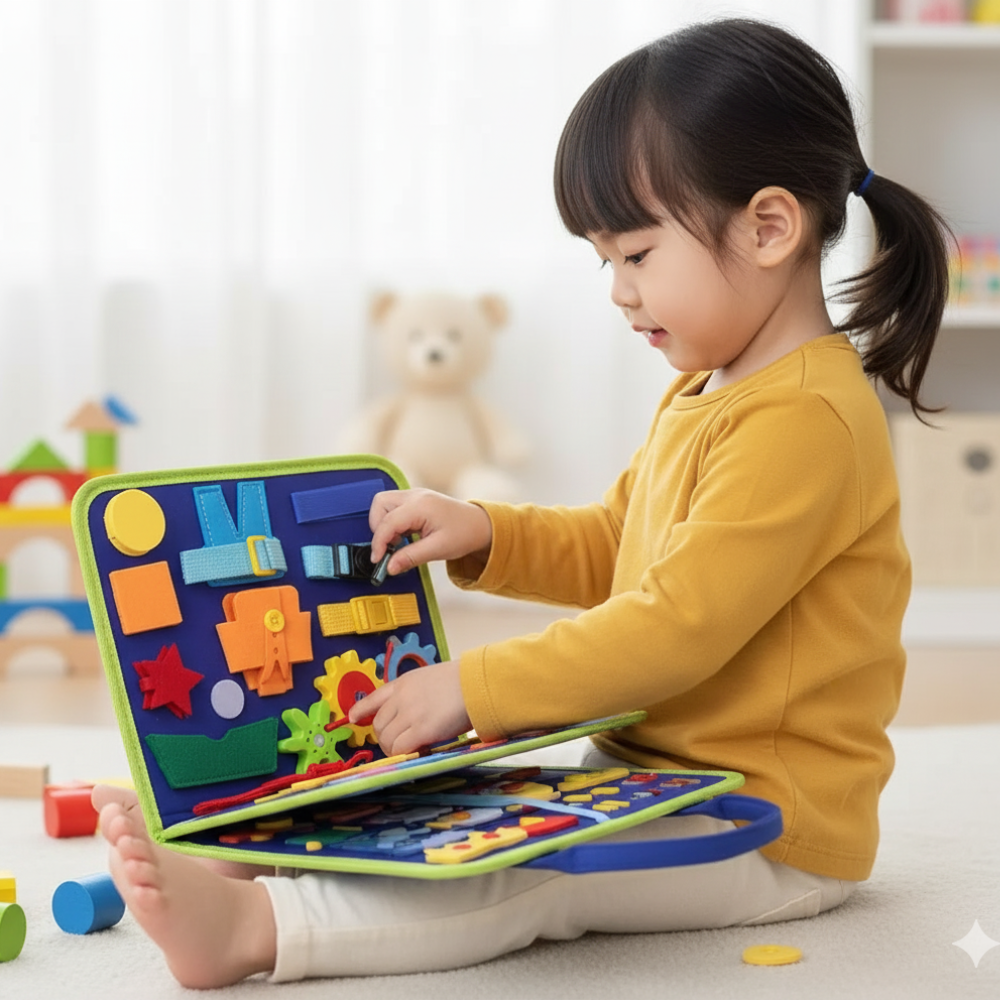 Montessori Busy Board Sensory Toy for Kids