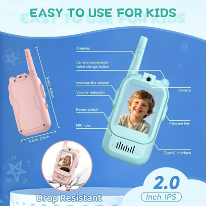 Kids Walkie Talkies Two-Way Video Chat Set