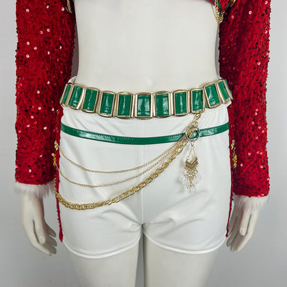 Christmas Pop Star Costume Dance Suit Party Dress Outfit