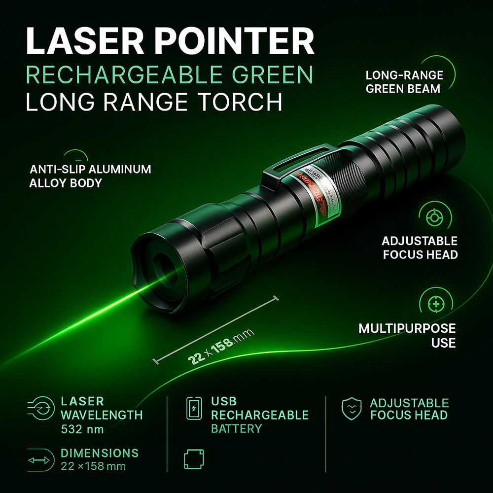 Rechargeable Long Range Laser Pointer Torch