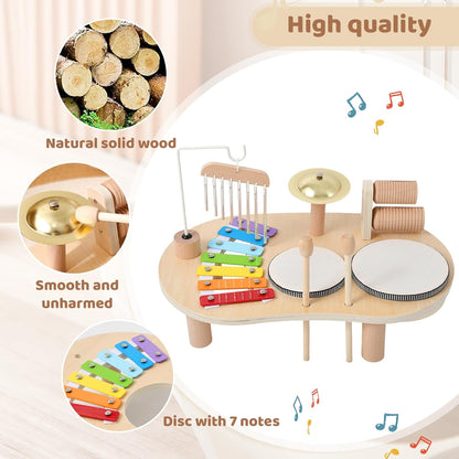Montessori Music Activity Table Toy Sound Rhythm Instrument