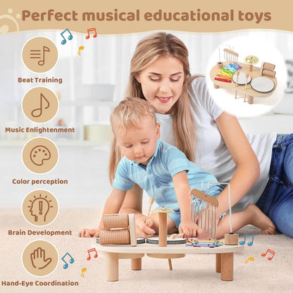 Montessori Music Activity Table Toy Sound Rhythm Instrument