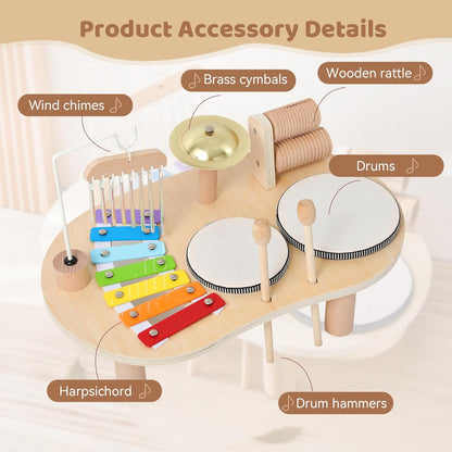 Montessori Music Activity Table Toy Sound Rhythm Instrument