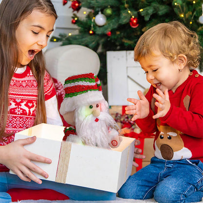 Santa Plush Toy Electric Doll LED Light