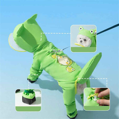 Dog Raincoat Waterproof Adjustable Full Body Coverage