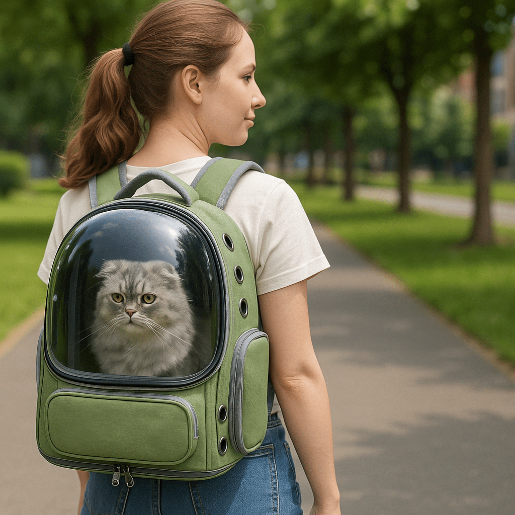Cat Carrier Backpack Transparent Breathable Design