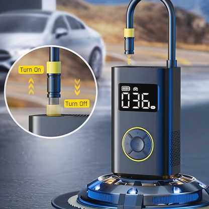 Portable Air Compressor for Car and Bike Tire Inflation