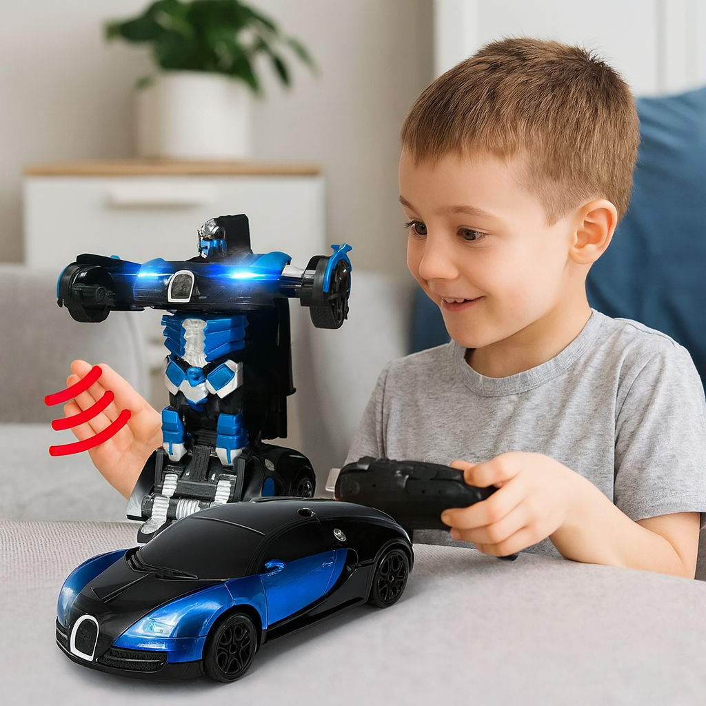 Remote Control Transforming Robot Car Toy Vehicle