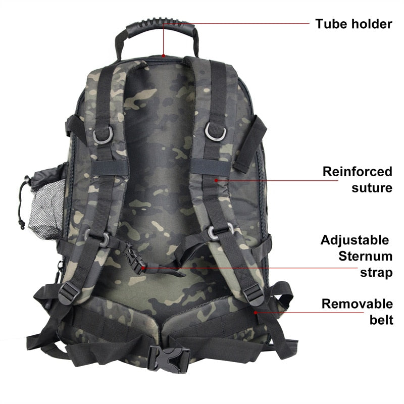 Military Tactical Backpack Expandable Waterproof Rucksack